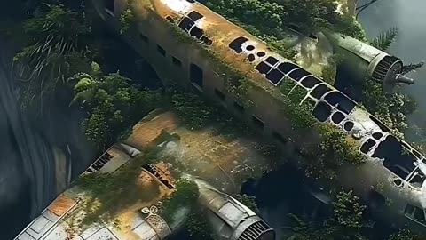 Crash Aeroplane in Amazon Rainforest