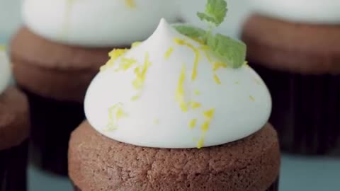 Lemon Curd Chocolate Cupcake #shorts