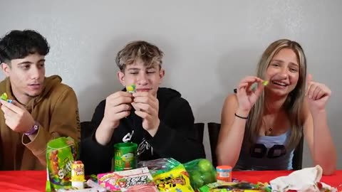 WE TRIED THE MOST SOUR CANDIES !!