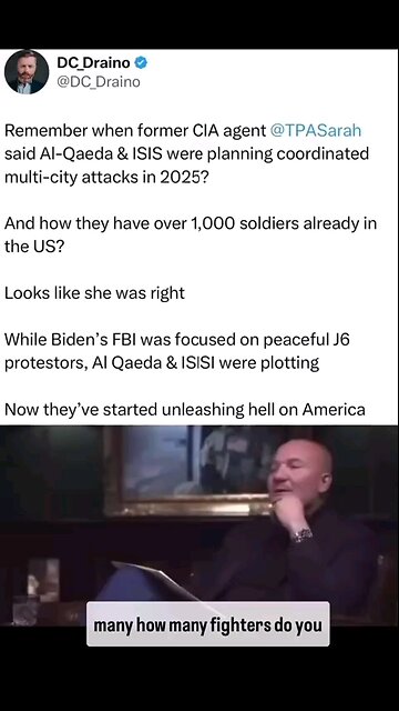 Former CIA Warned Of Coordinated Multi City Al Queda & ISIS Attacks In 2025