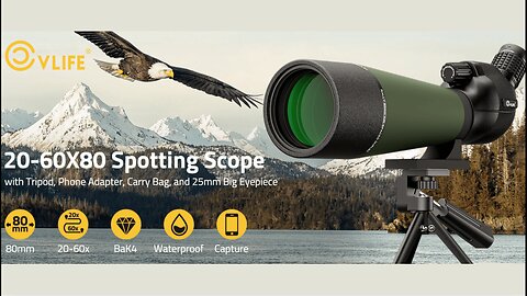 Fetch Falcon 20-60X60 FMC HD Spotting Scopes Long Range Spotting