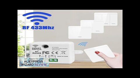 Wireless Smart Switch Light 433MHz 1/2/3Gang 86 Wall Panel Switch with Remote Review