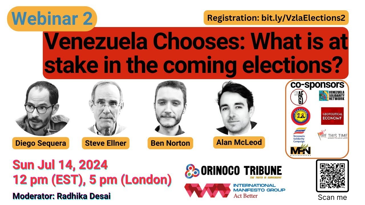 Orinoco Tribune - Webinar: Venezuela Chooses: What is at Stake in the Coming Elections? (Part 2)