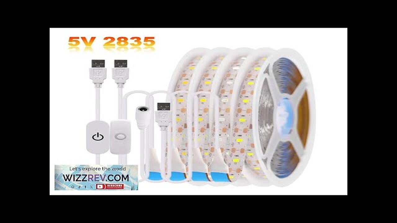 5V USB 2835 LED Strip Light with DC Plug 3528 SMD Flexible Review