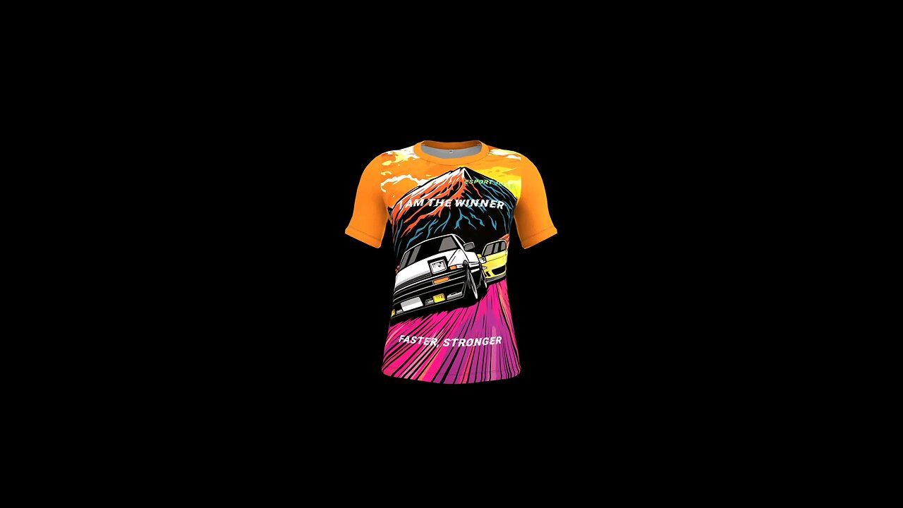 Men’s Esport Jersey – Faster and Strongest Sublimation Gaming T-Shirt with Mesh Bright Colors Fabric