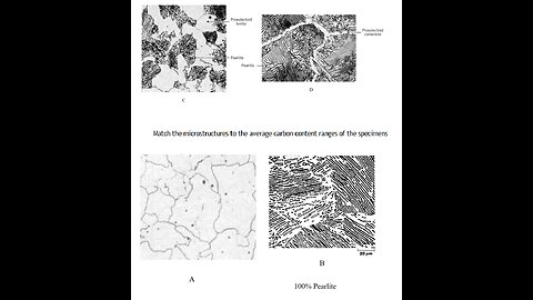 Physics Help: Match the microstructures to the average carbon content ranges of the specimens