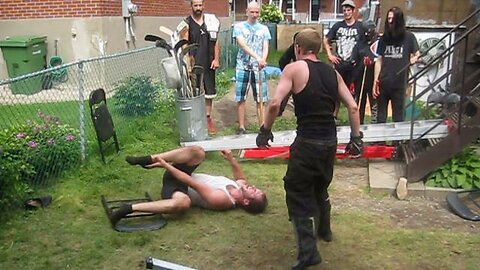 Lumberjack Match - Matty Boyle VS Xacutor - CHW Backyard Wrestling