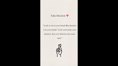 take decision