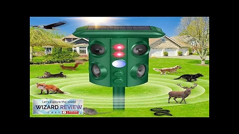 Solar Animal Repellent Outdoor with Vibration and Motion Sensor Waterproof with Flashing Review