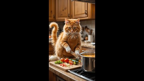 The sugar melon made by master cat is so sweet #cat