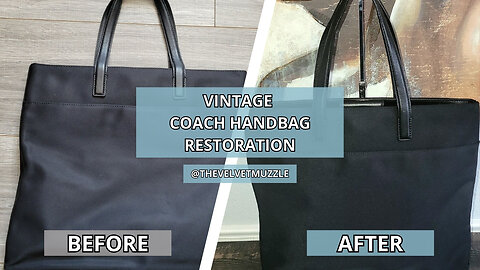 How to Clean & Restore a Vintage Coach Slim Vinyl & Leather Tote Bag | Rare Thrifted Find | Rehab