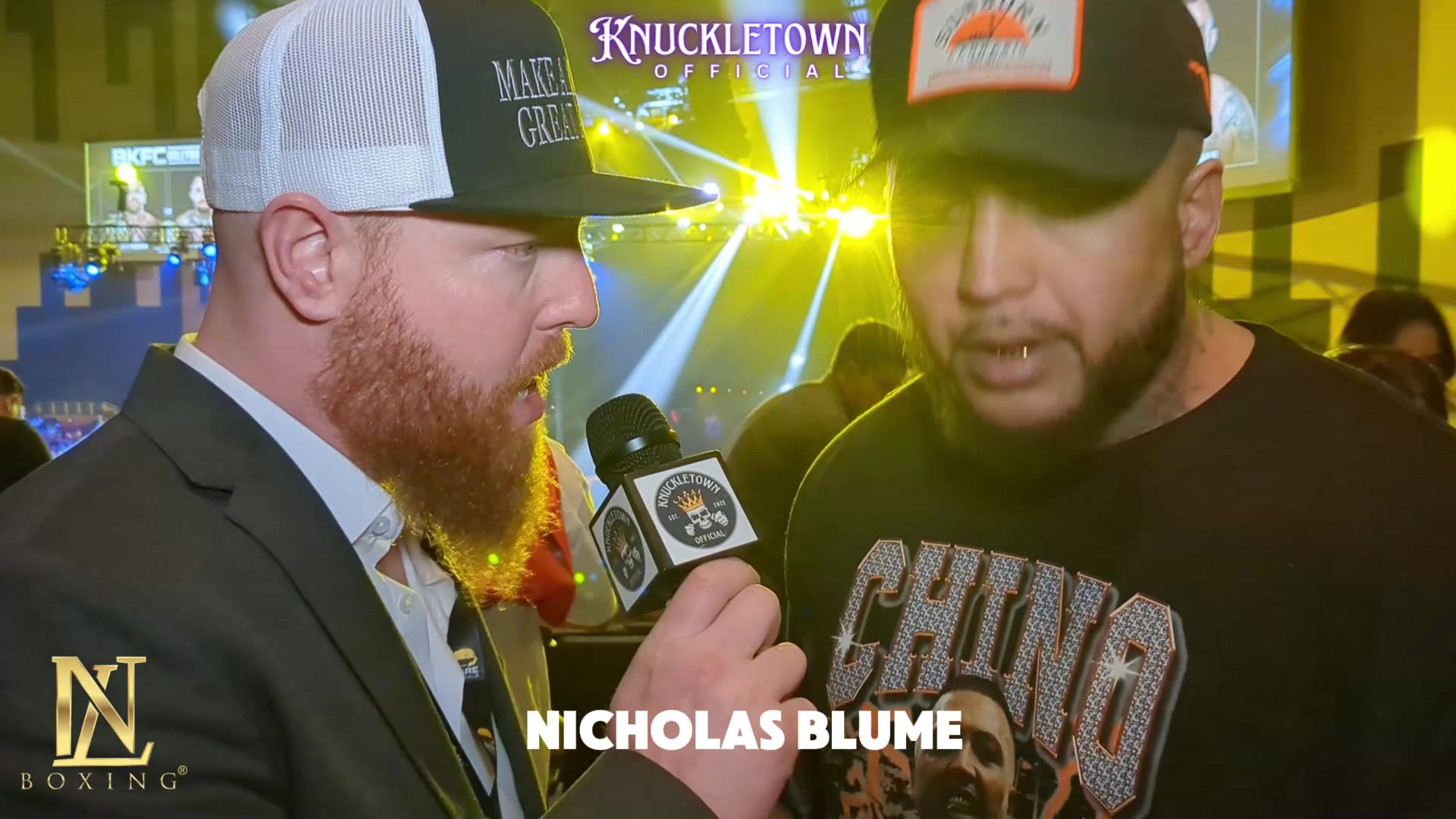 Interview at BKFC DAZN Hollywood with Nicholas Chino Blume Bare Knuckle