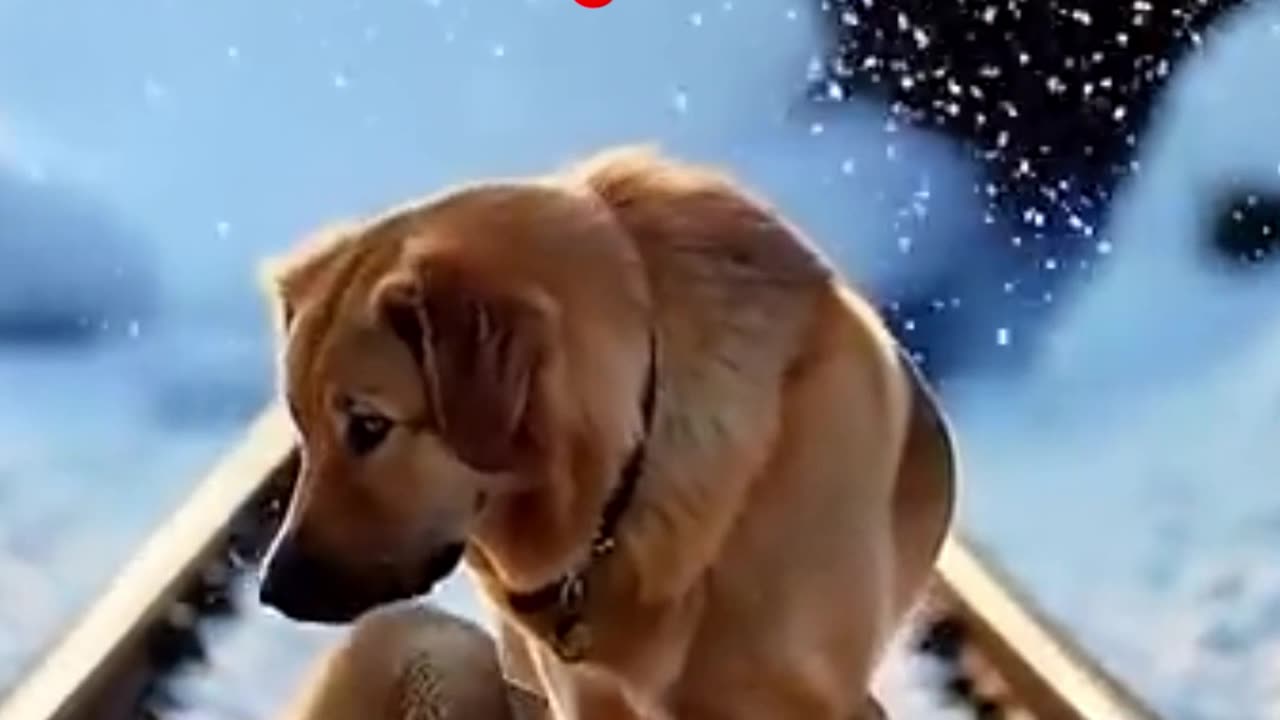 A Dog and Its Puppies Warn the Train Conductor of a Mountain Slide