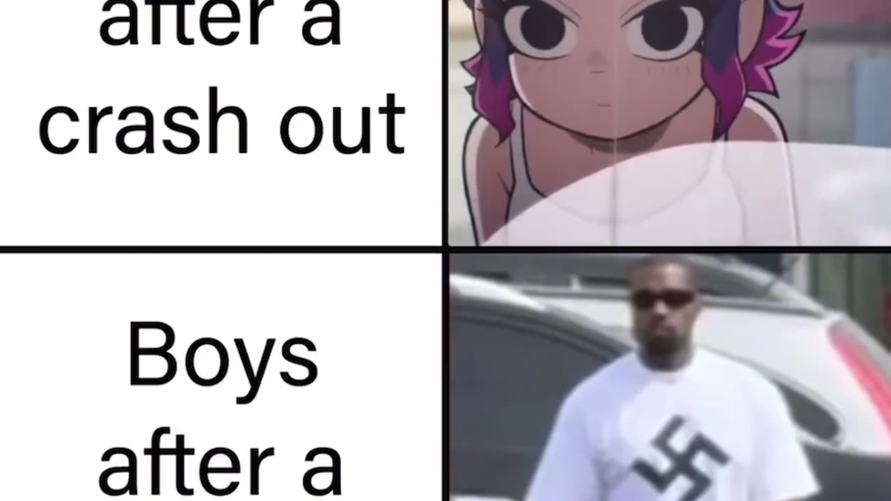 Boys vs girls after a crashout