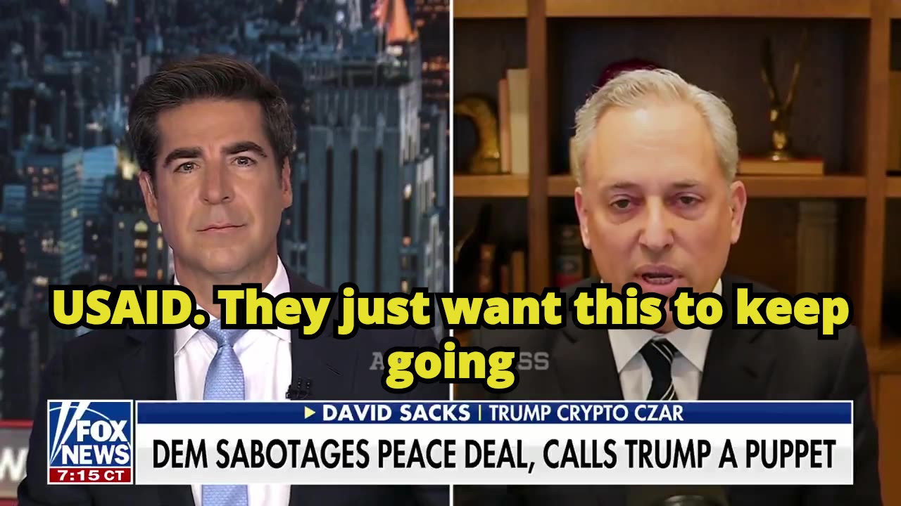 Trump’s Crypto Czar David Sacks: Zelensky has powerful motivations NOT to make peace