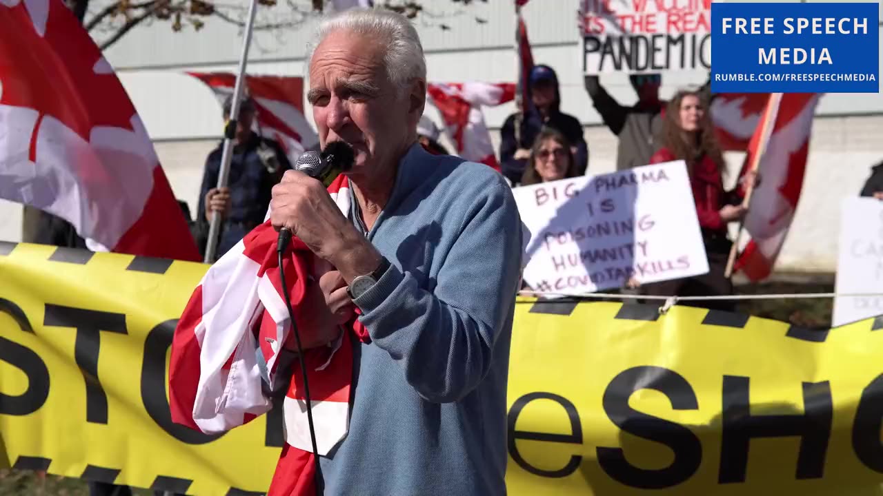 AstraZeneca protest Toronto Dr Chris Shoemaker "it's all about truth. liars started this pandemic