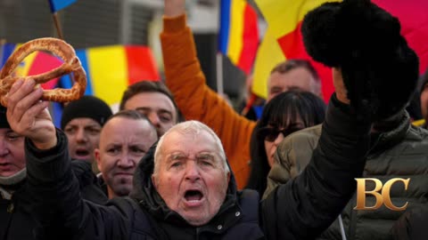 Tens of thousands protest in Romania’s capital against annulled presidential race