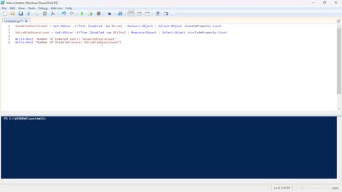 Count Enabled and Disabled AD Users with PowerShell