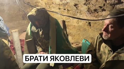 Ukrainians Housing Recently Captured Russian Soldiers Inside Bunker