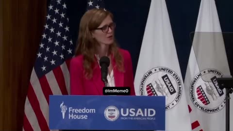 Here, Samantha Power, the former administrator of the USAID proudly highlights