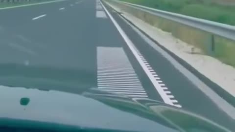 Musical highway in Hungary, that plays a tune when cars drive at the correct speed limit