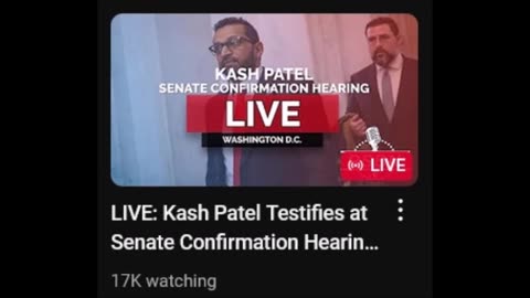 LIVE: Kash Patel Testifies at Senate Confirmation Hearing for FBI Director