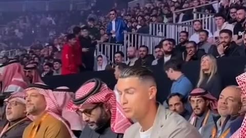 Cristiano Ronaldo at the UFC Fight Night in Riyadh