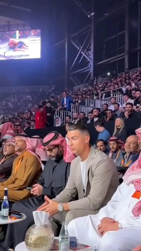 Cristiano Ronaldo at the UFC Fight Night in Riyadh