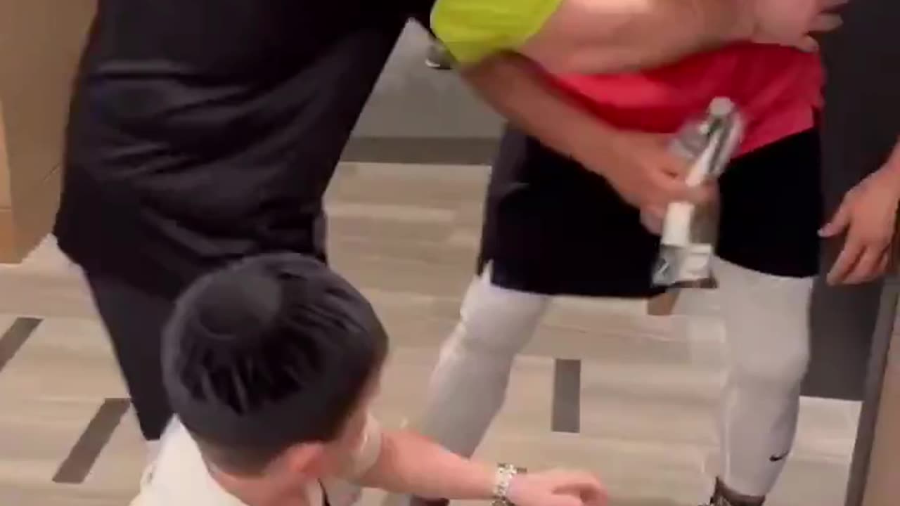 Hasbulla and Ali Abdelaziz Fight at UFC 311 Fighter's Hotel