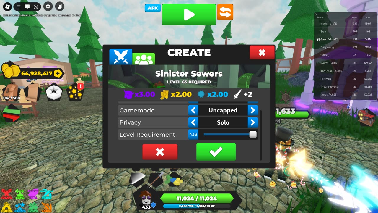 Roblox Treasure Quest Sinister Sewers Demon Uncapped Gameplay