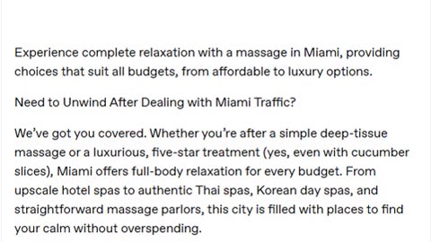 A Massage in Miami for Every Budget