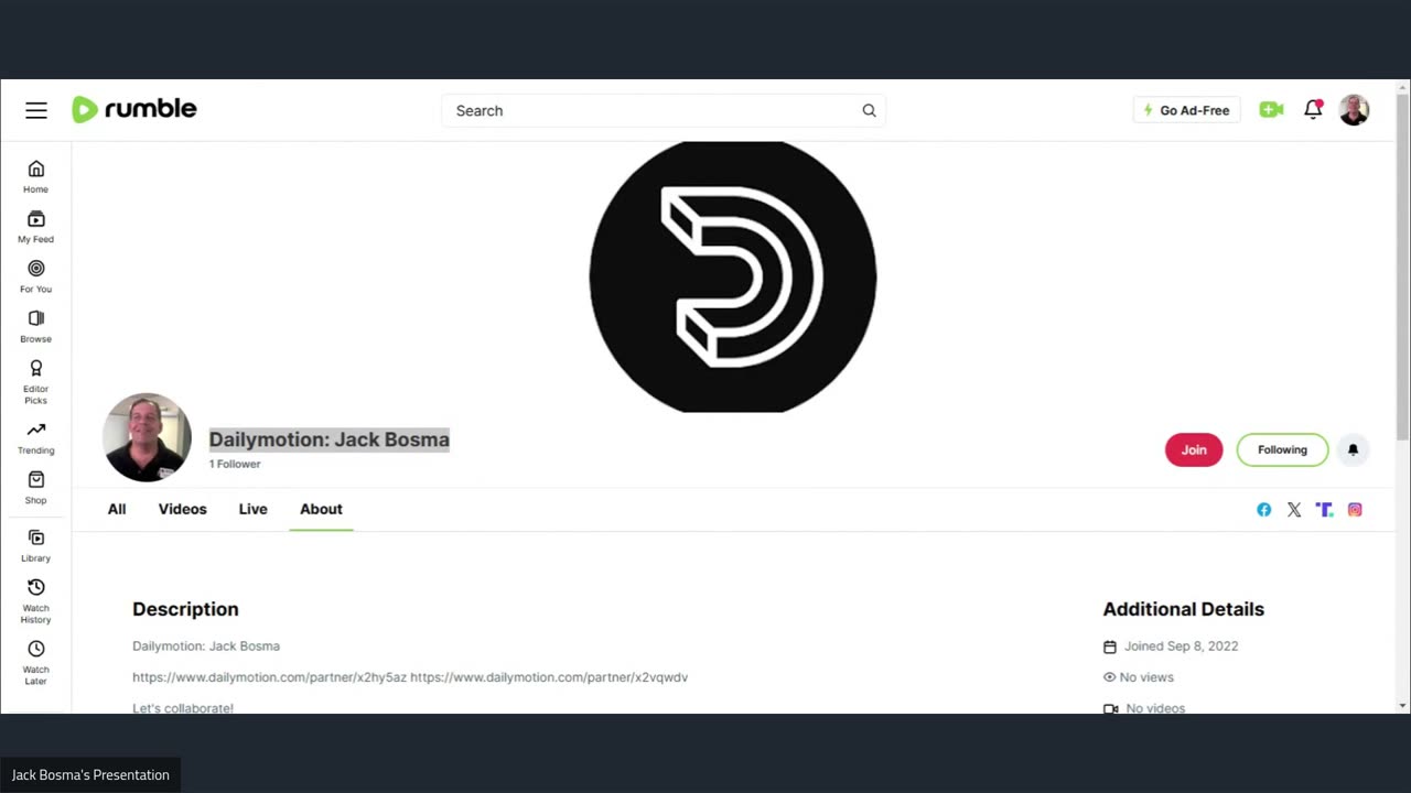 Dailymotion: Jack Bosma