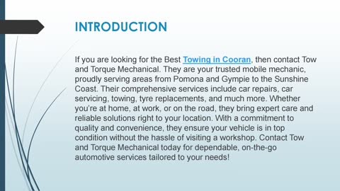 Best Towing in Cooran