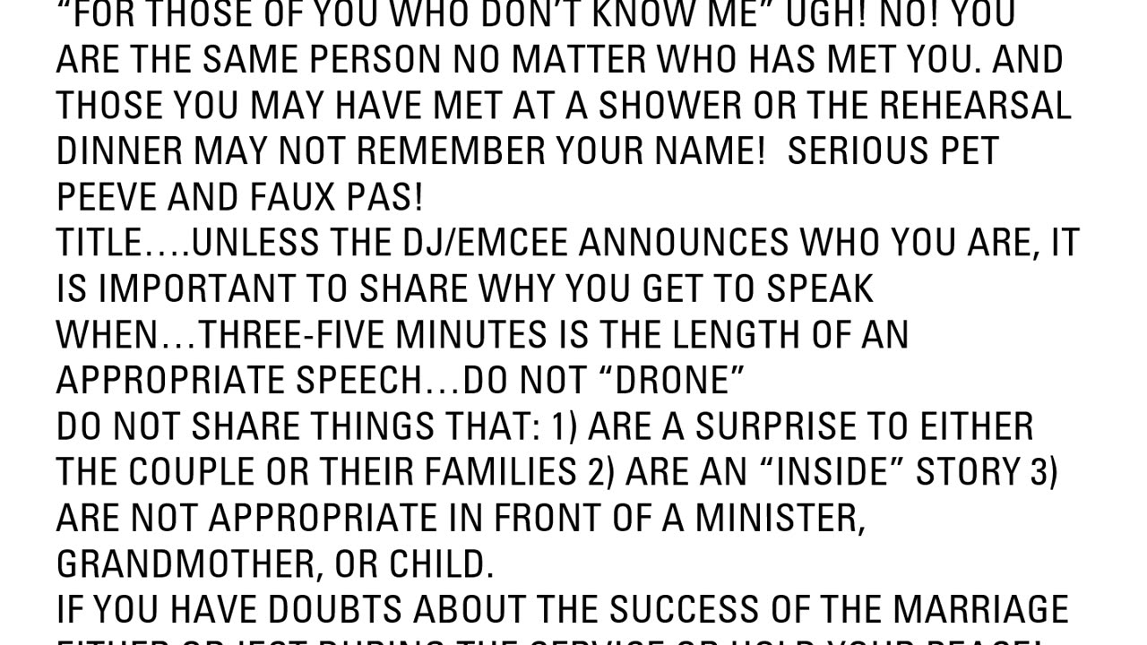 Speech Tips and Tricks