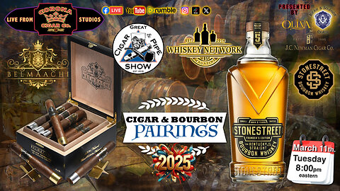 March 11th Pairing: Belmaachi Cigars " Sumatra" & Stone Street "Founder's Edition" Bourbon