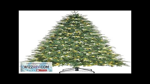 MAMIZO 9ft Prelit Christmas Tree Ice Crystal Snow Spruce Artificial Holiday Xmas Review