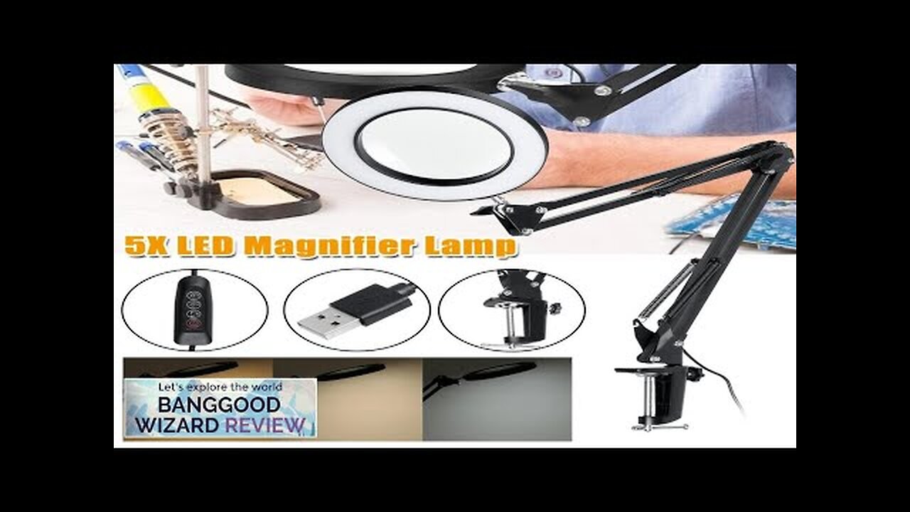 5X Magnifying Lamp Clamp Mount LED Magnifier Lamp Manicure Tattoo Beauty Light Review