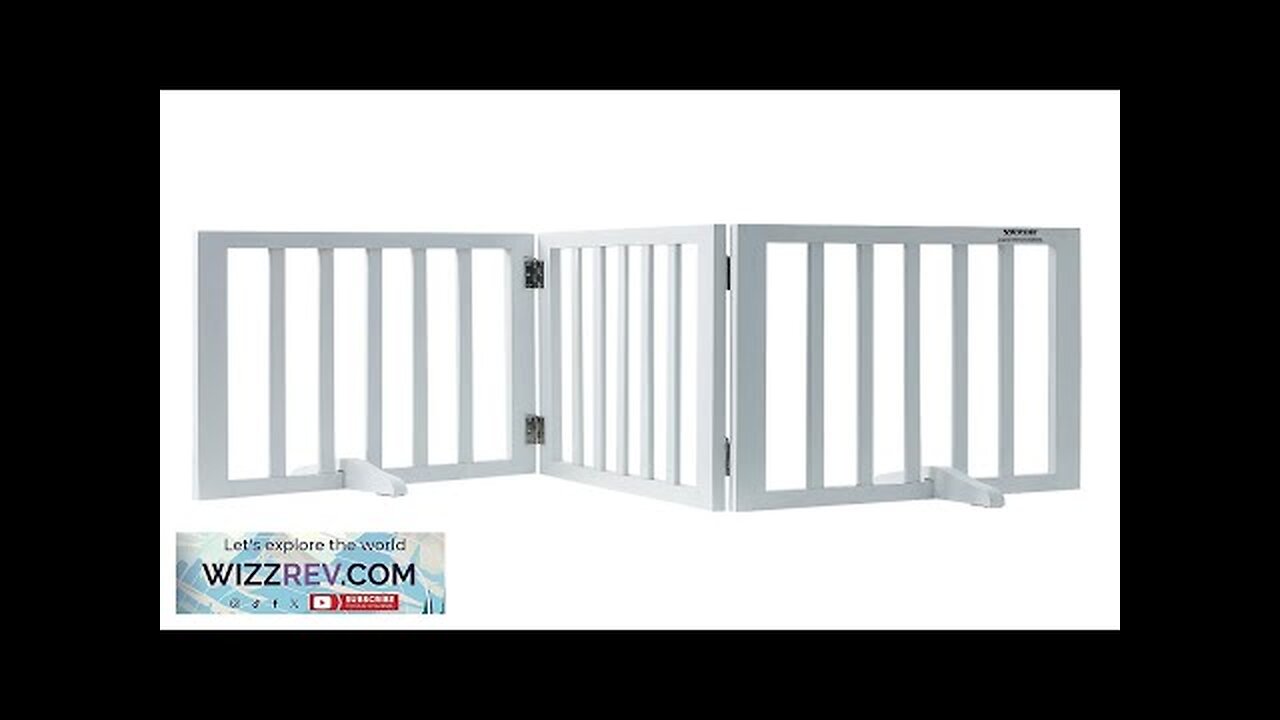 VEVOR Free Standing Dog Gate 24" H x 60" W Freestanding Pet Review