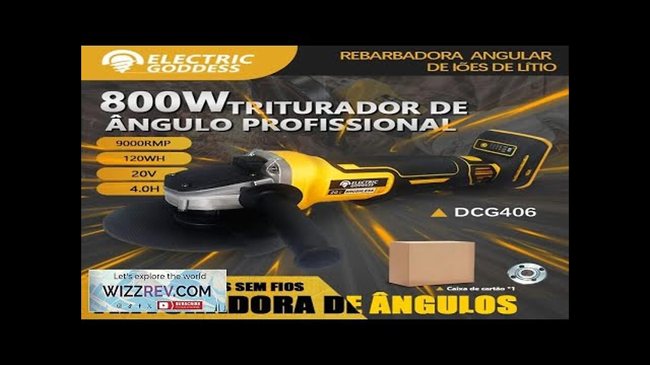 Electric Goddess DCG406 125MM Angle Grinder Brushless ferramentas esmerilhadeira Review