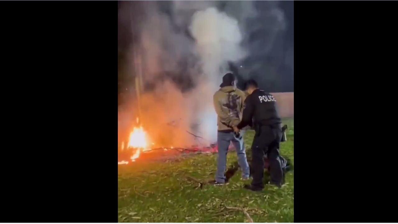 ⚠️BREAKING: Man in California Arrested for Starting Fire at Pioneer Park in Azusa, CA (Paid?)