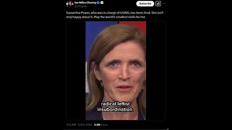 Samantha Power, who was in charge of USAID, has been fired. She isn’t very happy