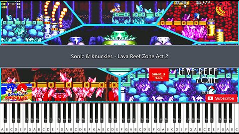 Sonic & Knuckles - Lava Reef Zone Act 2 Piano MIDI