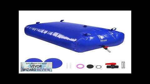 VEVOR 540L/142.65 Gallon Water Storage Bladder Water Tank 1000D Blue PVC Collapsible Review