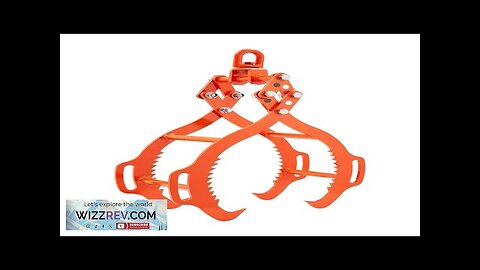 32in Log Lifting Tongs 4 Claw Solid Steel Log Grapple Swivel Log Review