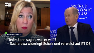 "Jeder kann sagen, was er will"? – Sacharowa widerlegt Scholz und verweist auf RT DE