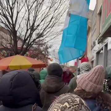 March in defense of migrants in New York City.