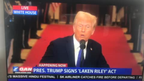 🦅OAN live president DJT signs Laken Riley Bill into law