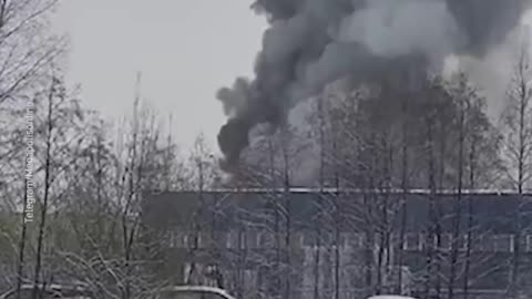 🔥Powerful fire at a paint and varnish factory in St. Petersburg