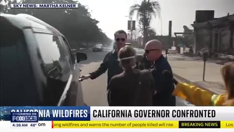 Gov. Newsom confronted by woman during California wildfires