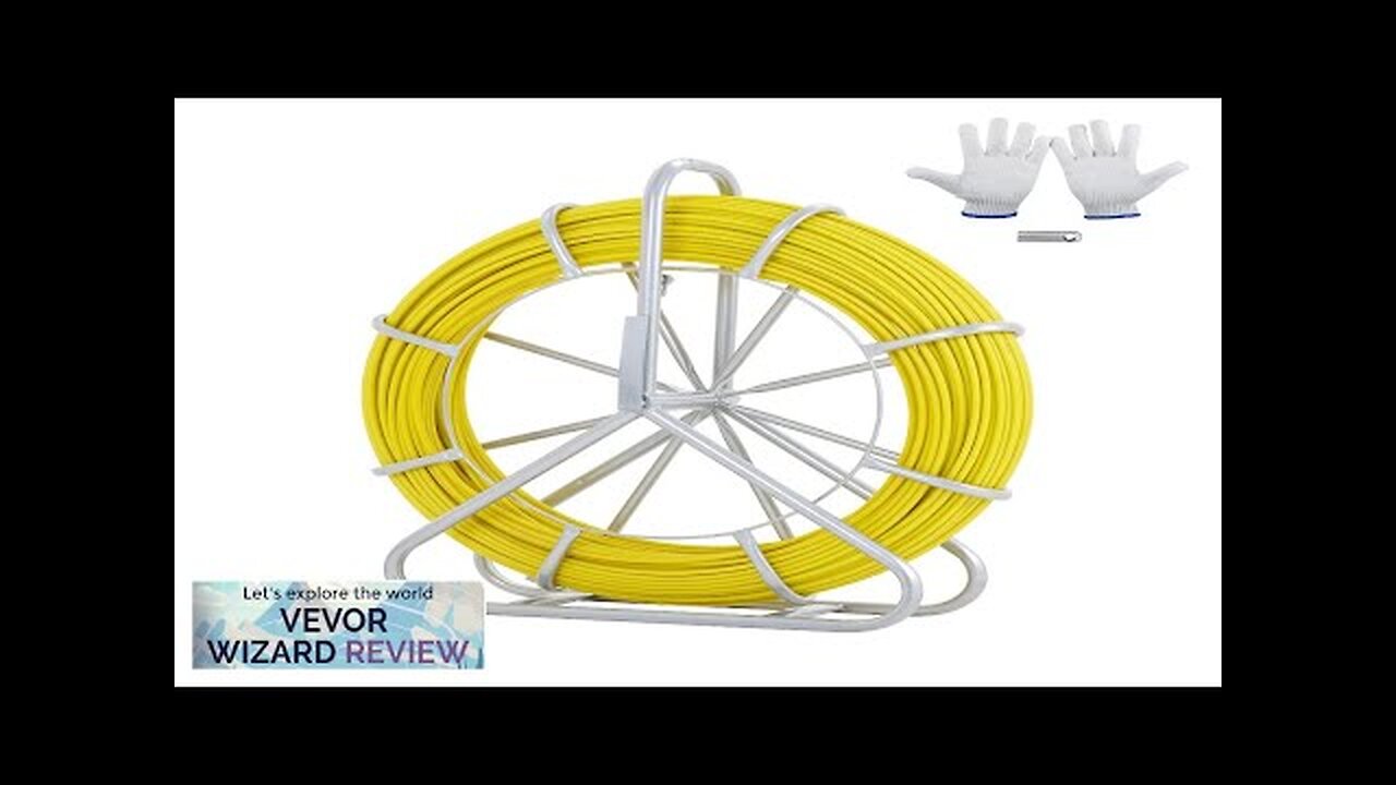 VEVOR Fish Tape Fiberglass 425 ft 1/4 inch Duct Rodder Fishtape Wire Review